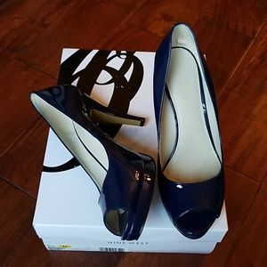 Nine west opened toe heels
